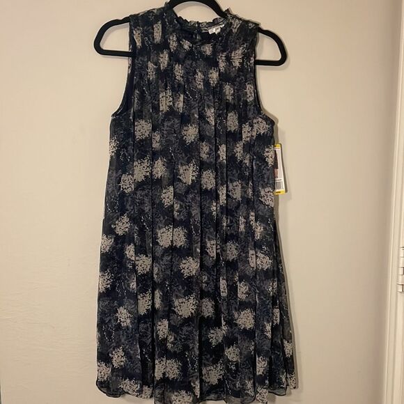 NEW! Joie Thelen Blue & Gray Baltic Print Flowy Mini Dress - Picture 3 of 9
